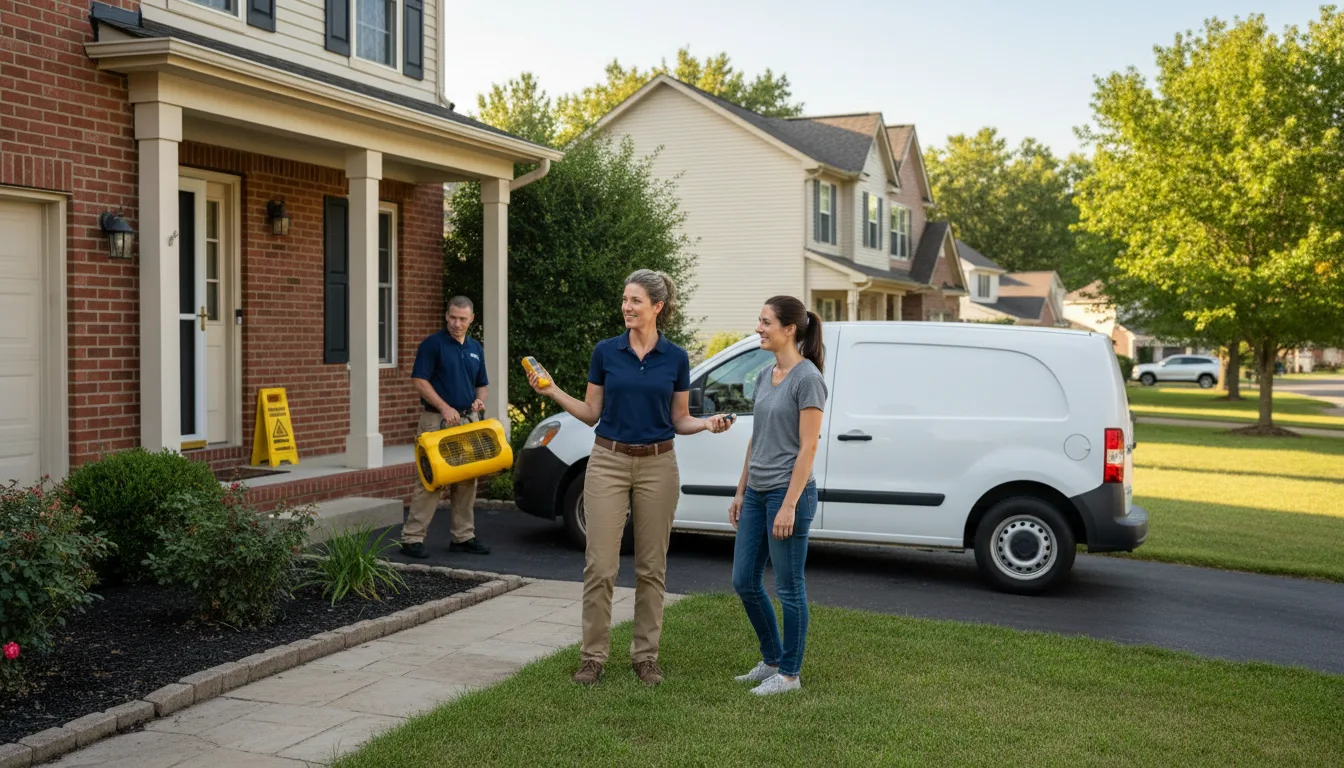 Residential water damage restoration in Mcdermott, OH
